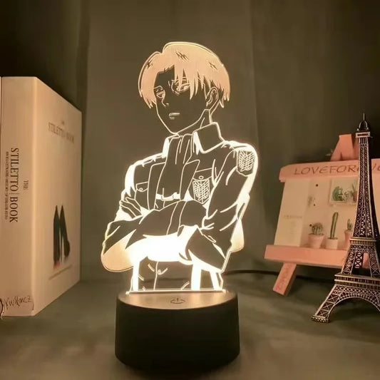 Attack On Titan LED Night Light Anime Figure 3d Lamp Bedroom Decor Child Kids Birthday Gift EREN Anime Lamp Warm light Hikari Tora