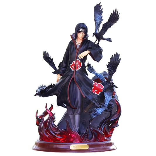 Naruto Anime Figure Uchiha Itachi Pvc Action Figure Toy Naruto Shippuden Uchiha Itachi And Crow Collection Model Toy 25cm Hikari Tora